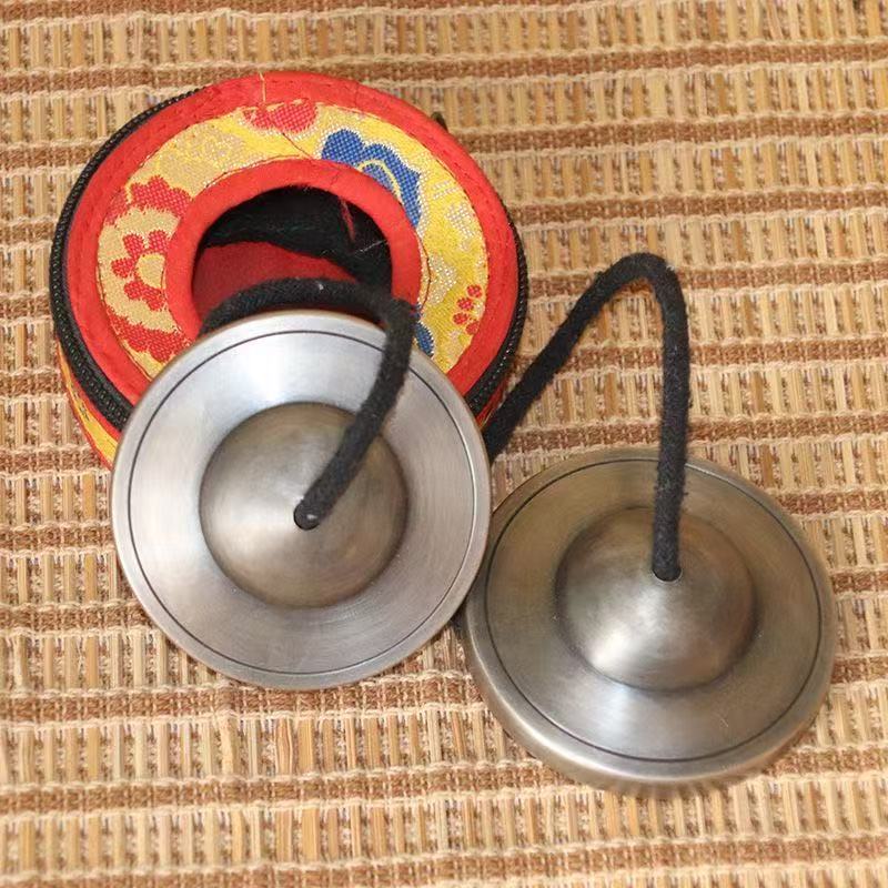 Brass Tingsha Meditation Bells — 6 cm