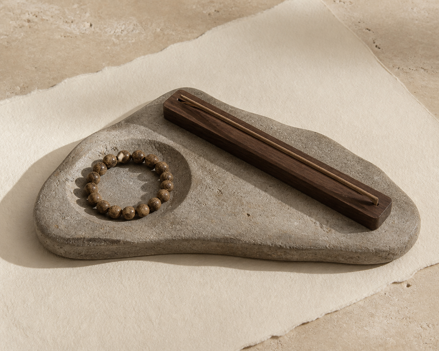 Stone & Walnut Stillness Tray